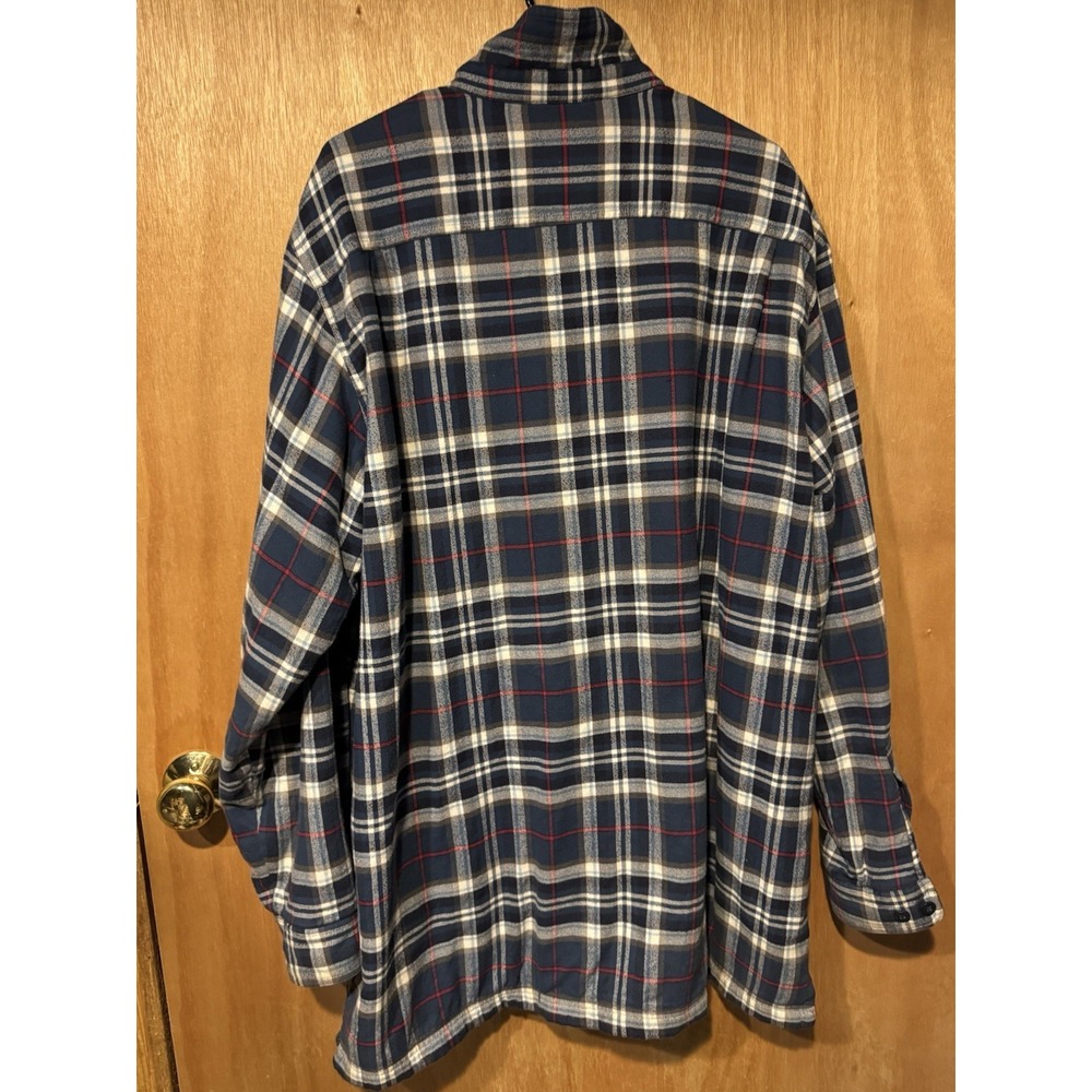 Ll Bean Men's Sherpa Lined Scotch Plaid Shirt XL Tall Shacket - Picture 2 of 5